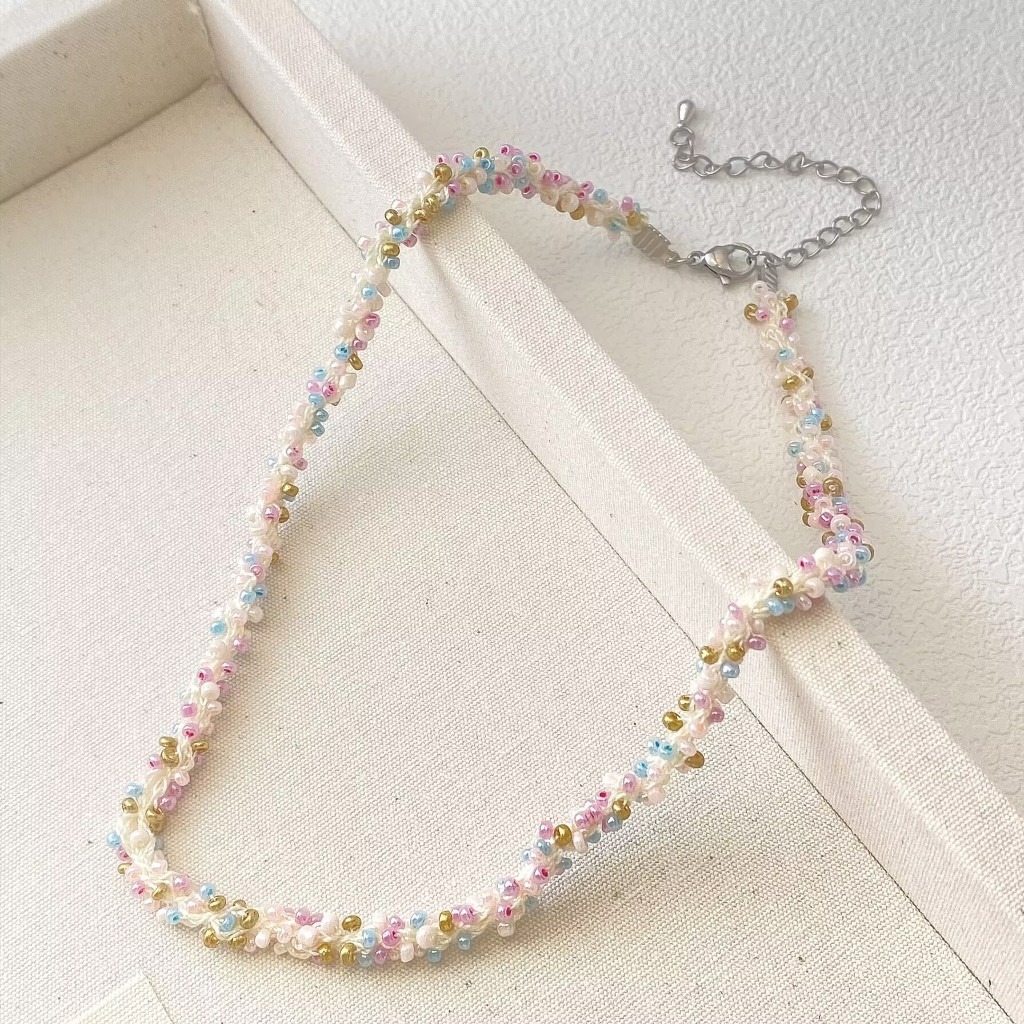 Birthday,Anniversary,Valentine's Day,Wedding,Dopamine colored bead necklace - gift for her